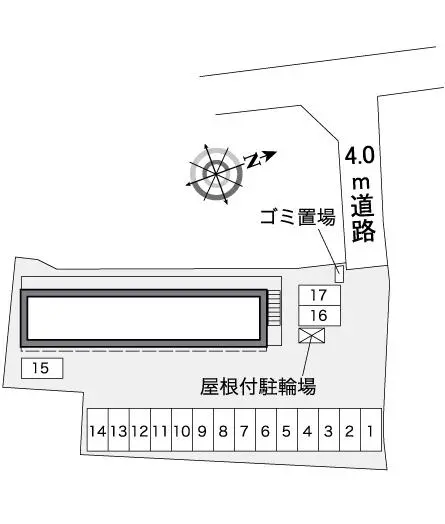 ★手数料０円★広島市安佐北区深川　月極駐車場（LP）